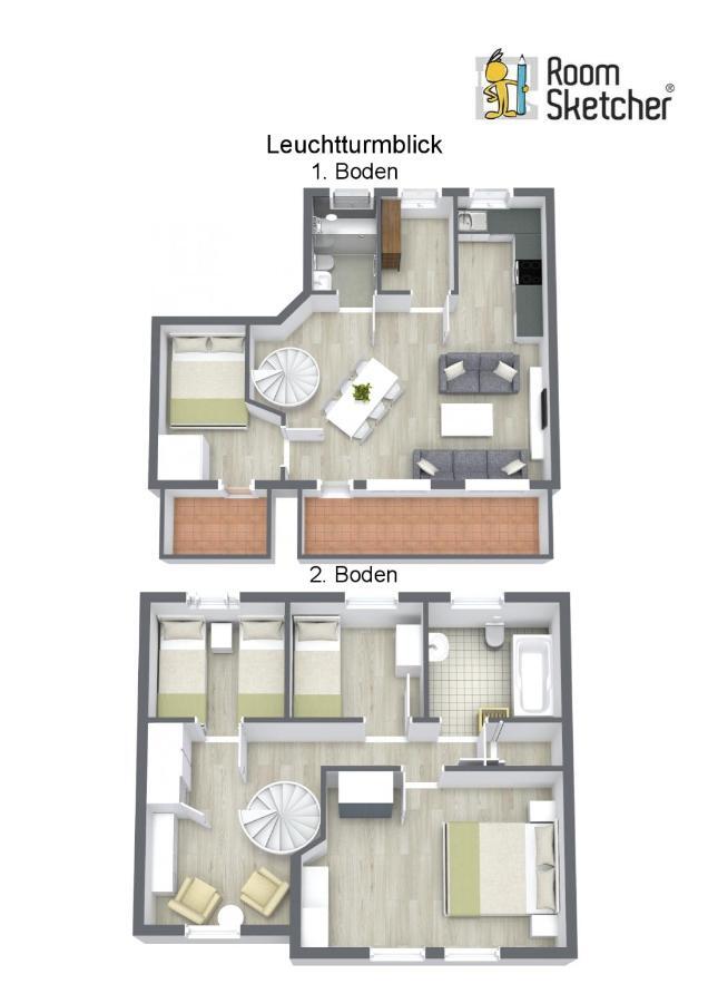 Ferienwohnung Leuchtturmblick Wangerooge Bagian luar foto